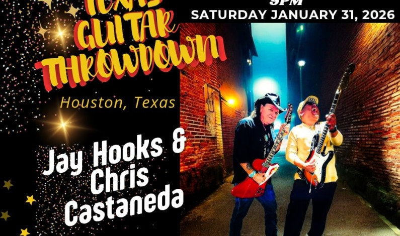 Get Ready for a Texas Guitar Throwdown Featuring Blues-Rock Guitar Aces Jay Hooks and Chris Castaneda Get Ready for a Texas Guitar Throwdown Featuring Blues-Rock Guitar Aces Jay Hooks and Chris Castaneda
