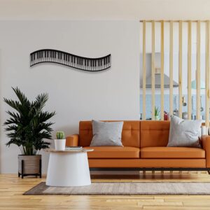 Piano Keyboard Metal Wall Art